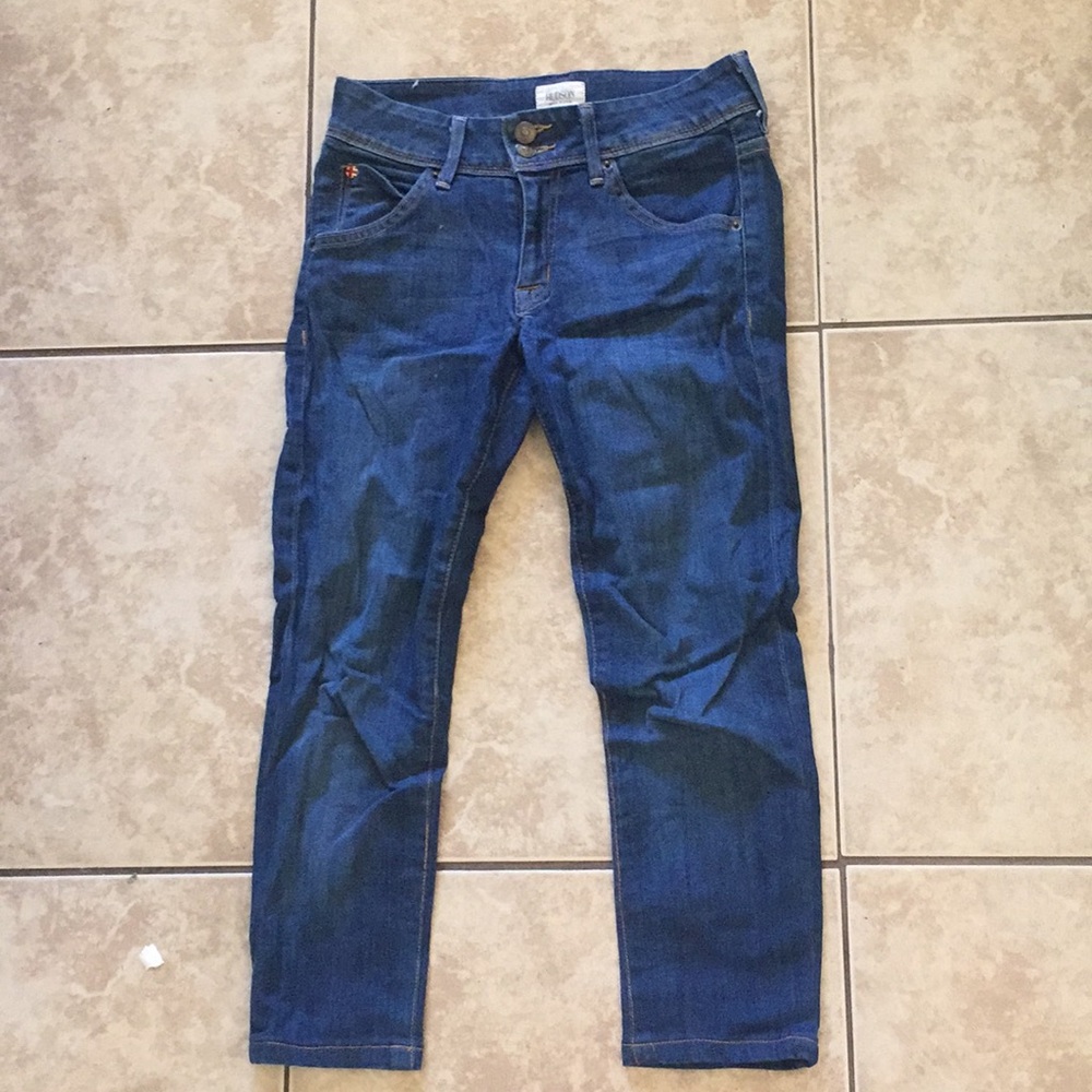 Hudson women’s cropped blue jeans